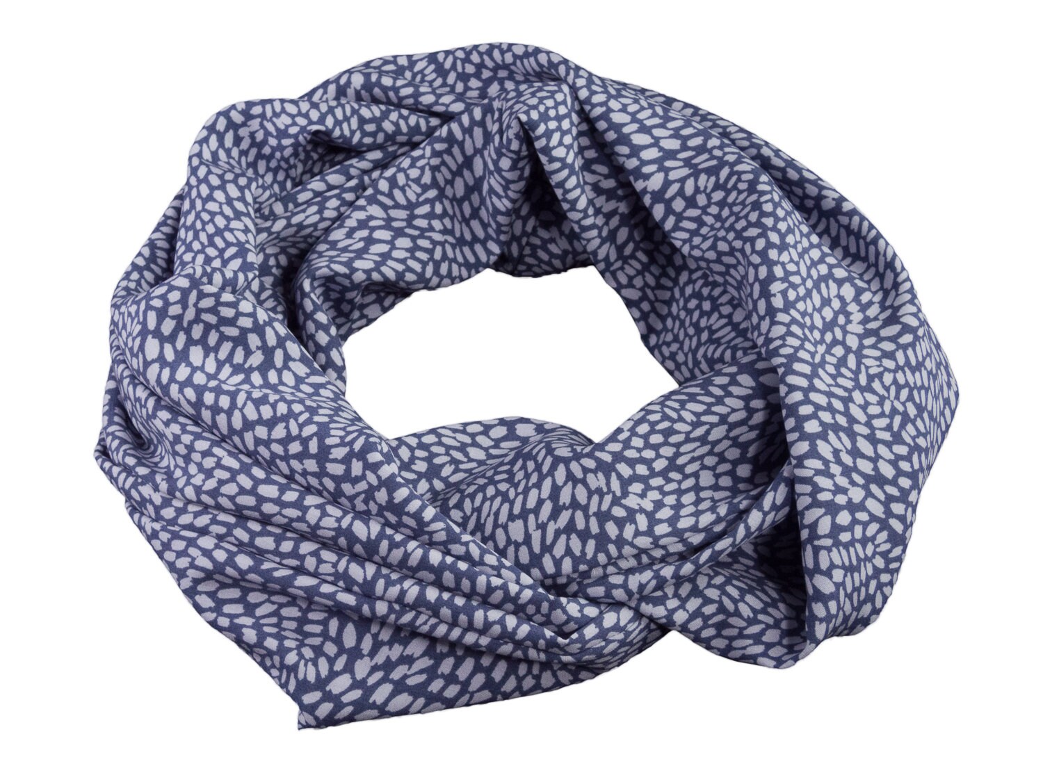 Damen-Loopschal Rundschal Tupfen Punkte Spot Jeans Blau Ca. 35 cm X 140 cm- 100% Viskose - Schlauchschal Damen-Loopschal Rundschal Tupfen Punkte Spot Jeans Blau Ca. 35 cm X 140 cm- 100% Viskose - Schlauchschal von bettinabruder