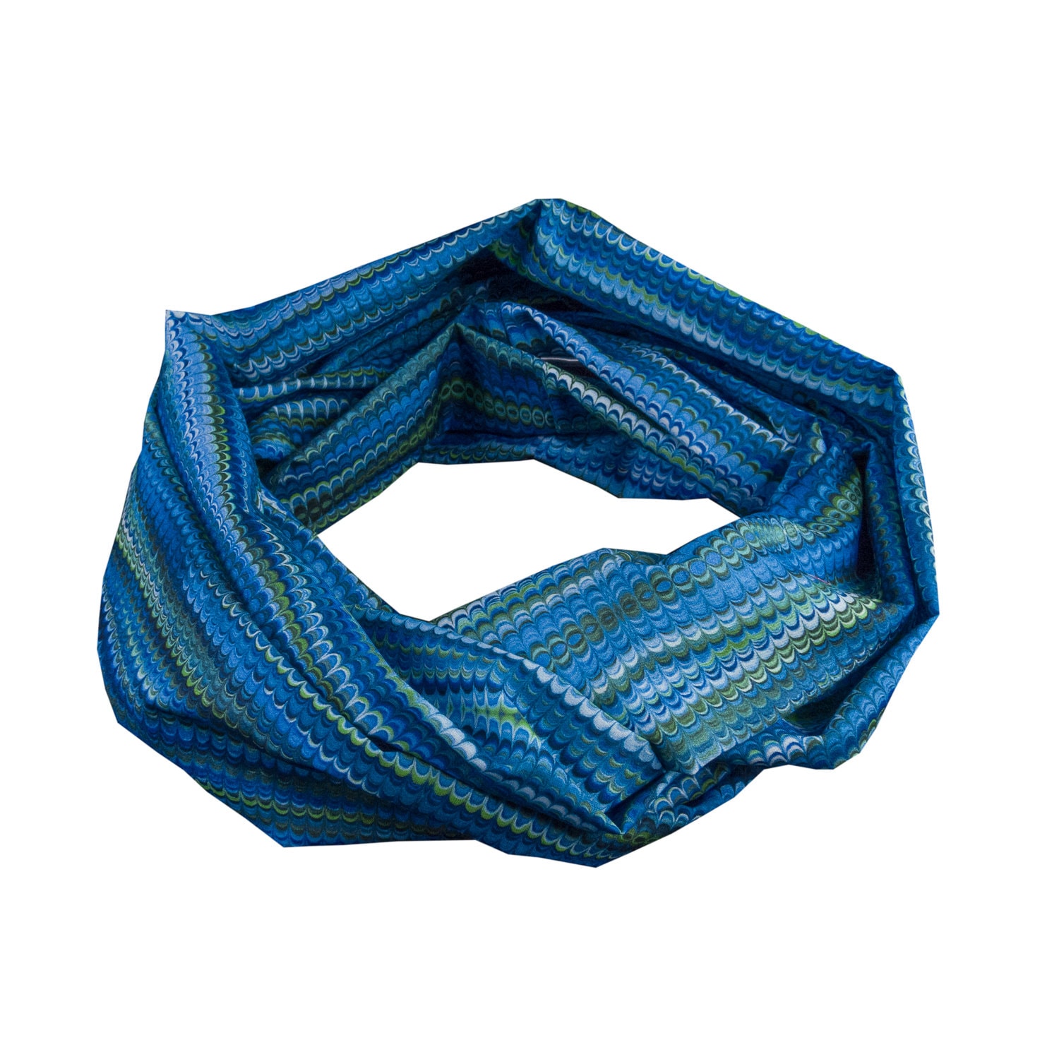 Damen-Loopschal Wellen Blau Türkis Grün Bunt Ca. 25 cm X 140 - 100% Baumwolle Rundschal Schlauchschal Damen-Loopschal Wellen Blau Türkis Grün Bunt Ca. 25 cm X 140 - 100% Baumwolle Rundschal Schlauchschal von bettinabruder