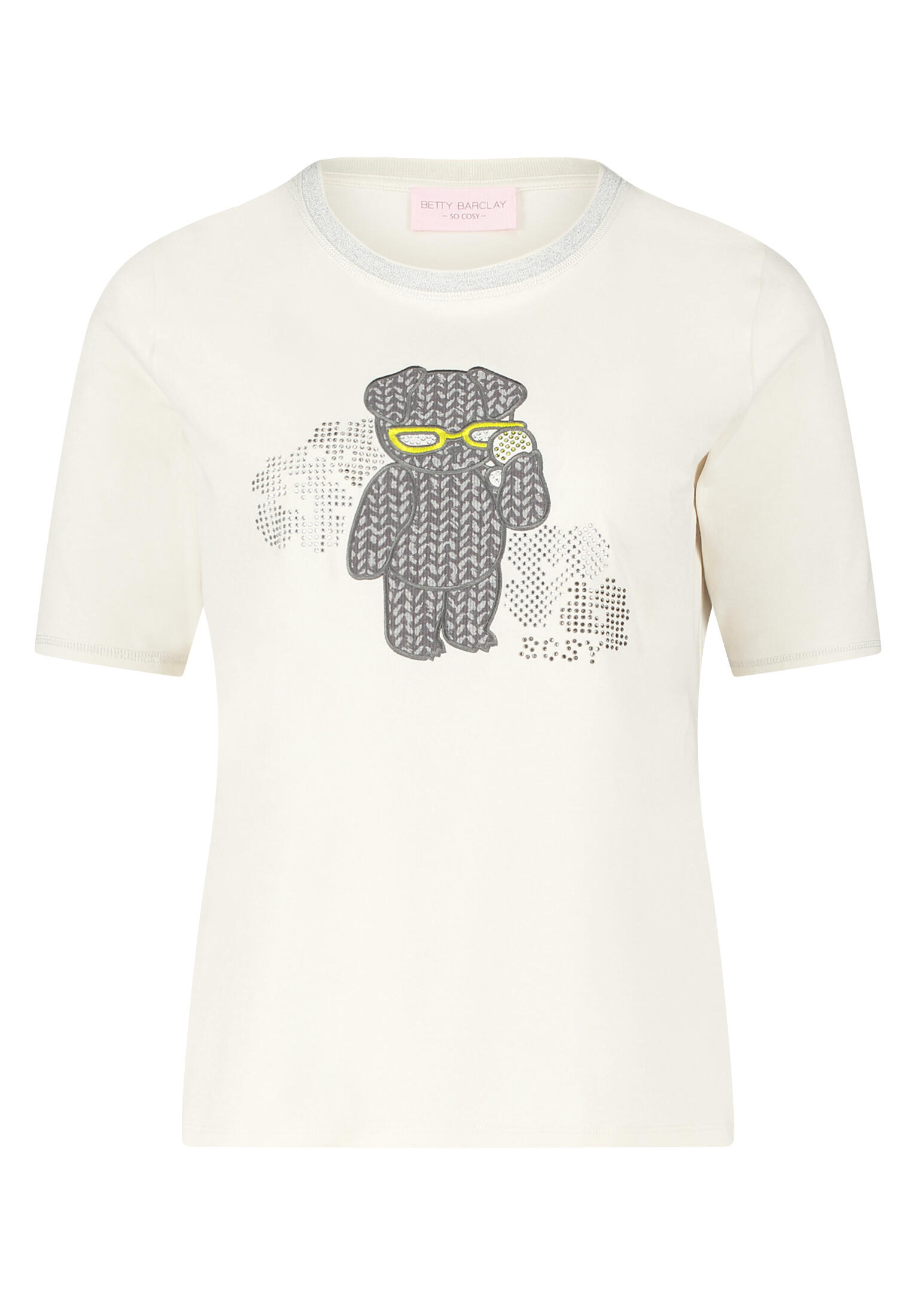 betty barclay - so cosy - - Basic Shirt patch cream/grey - Gr. - 44 von betty barclay - so cosy -