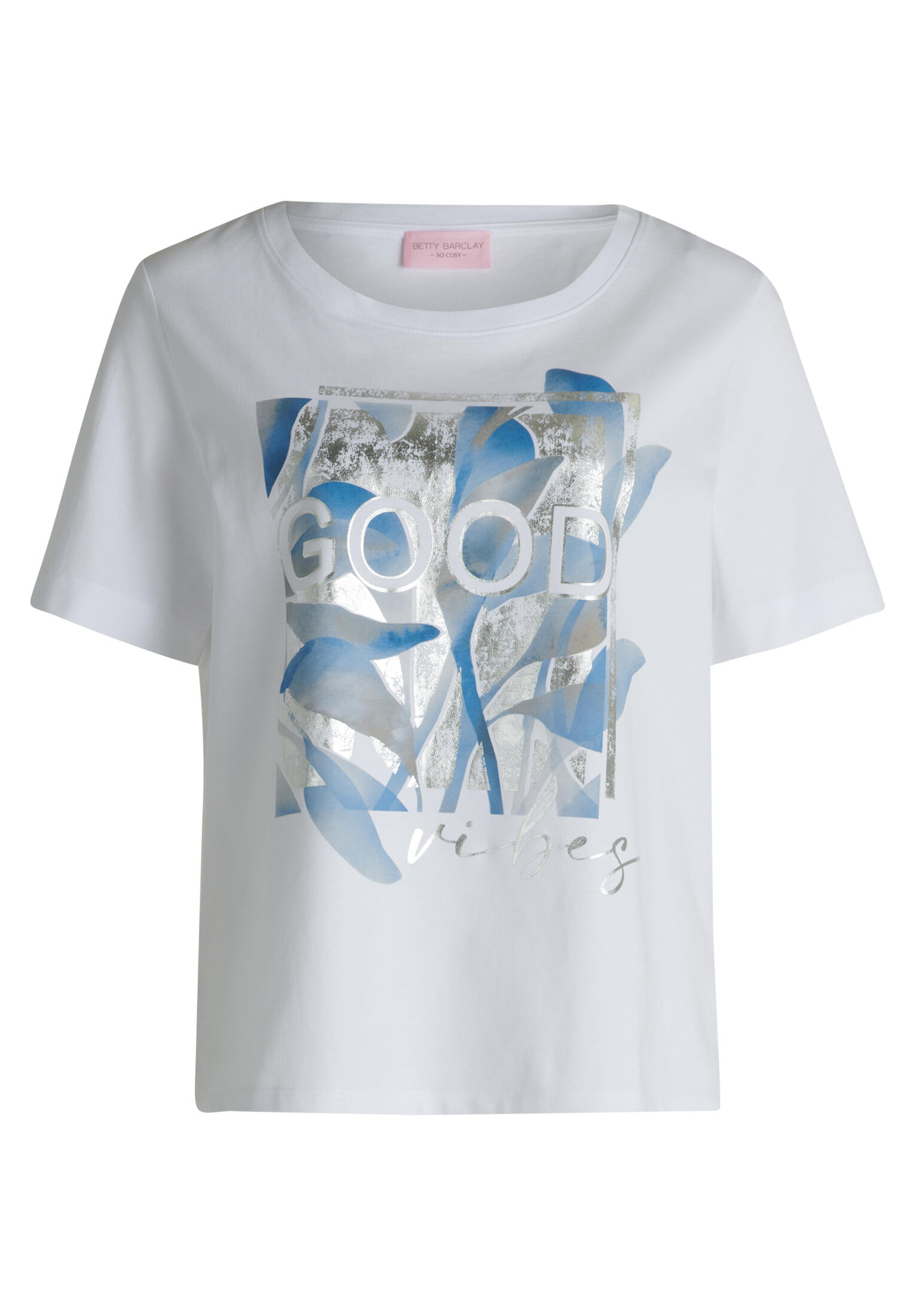 betty barclay - so cosy - - Basic Shirt patch white/blue - Gr. - 46 von betty barclay - so cosy -