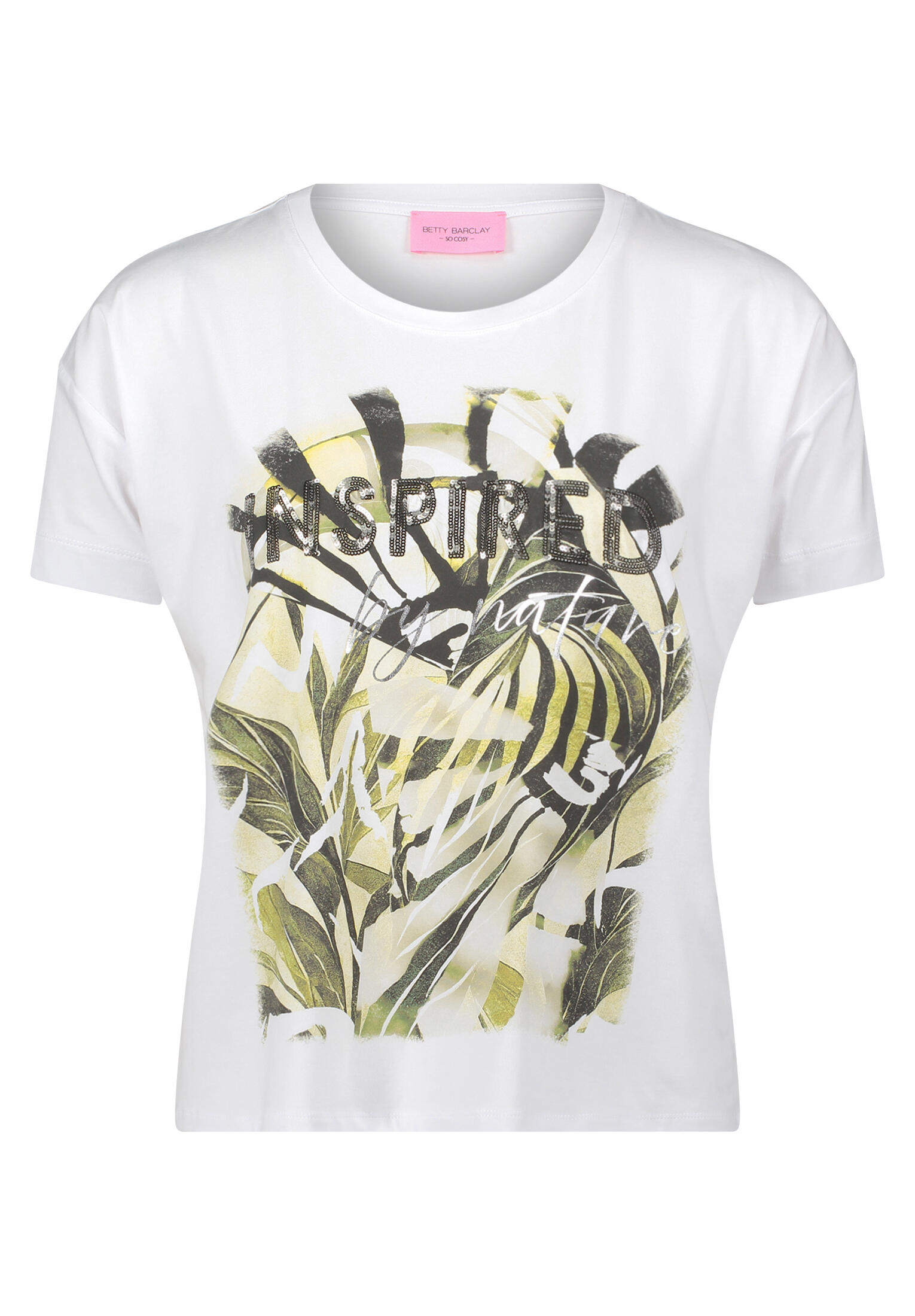 betty barclay - so cosy - - Basic Shirt patch white/green - Gr. - 44 von betty barclay - so cosy -