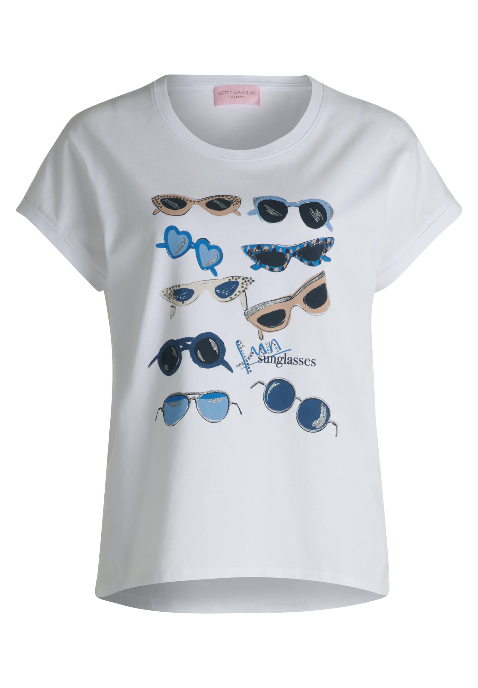 betty barclay - so cosy - - Casual-Shirt patch white/blue - Gr. - 42 von betty barclay - so cosy -