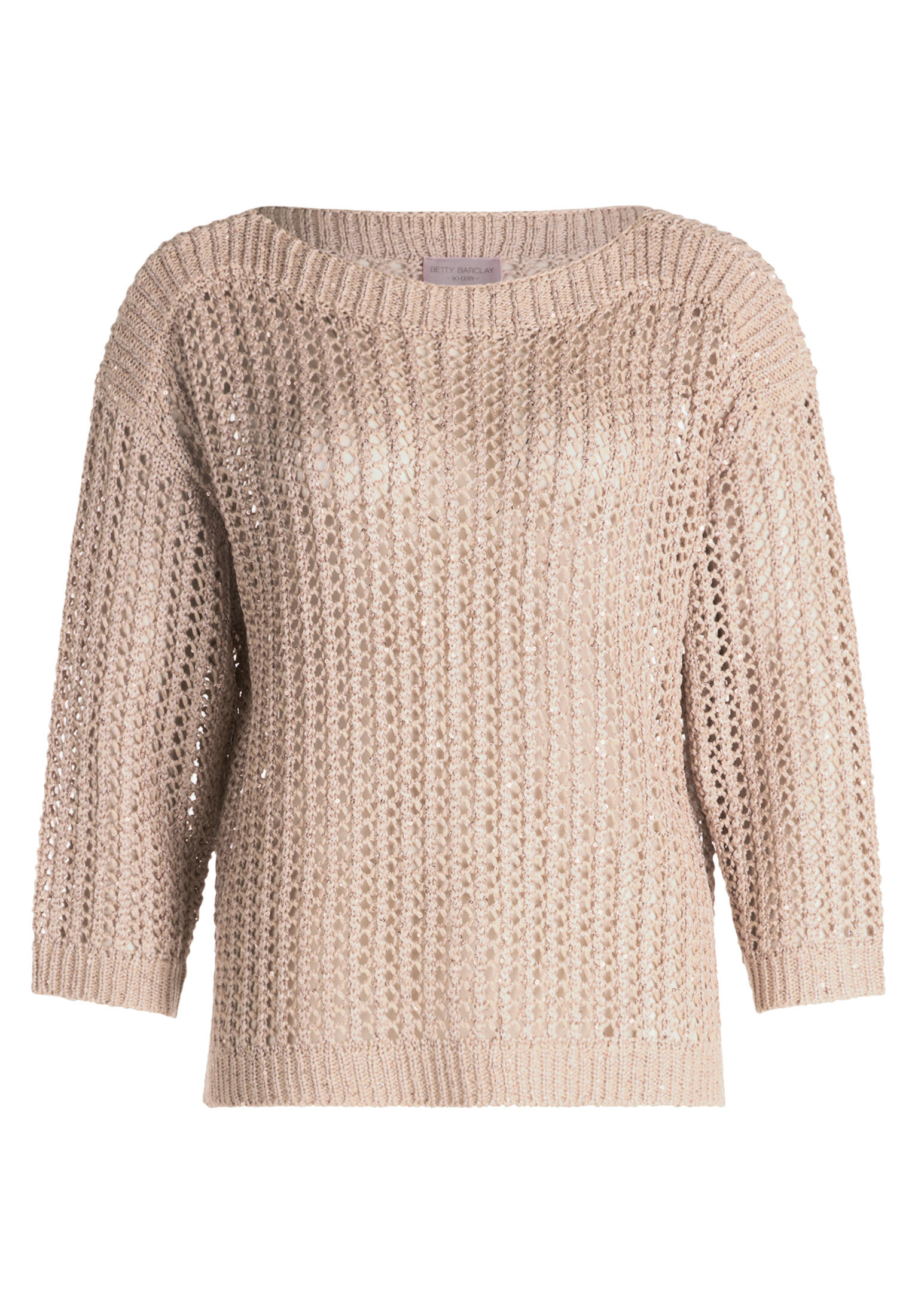 betty barclay - so cosy - - Lochstrick-Pullover beige - Gr. - 40 von betty barclay - so cosy -