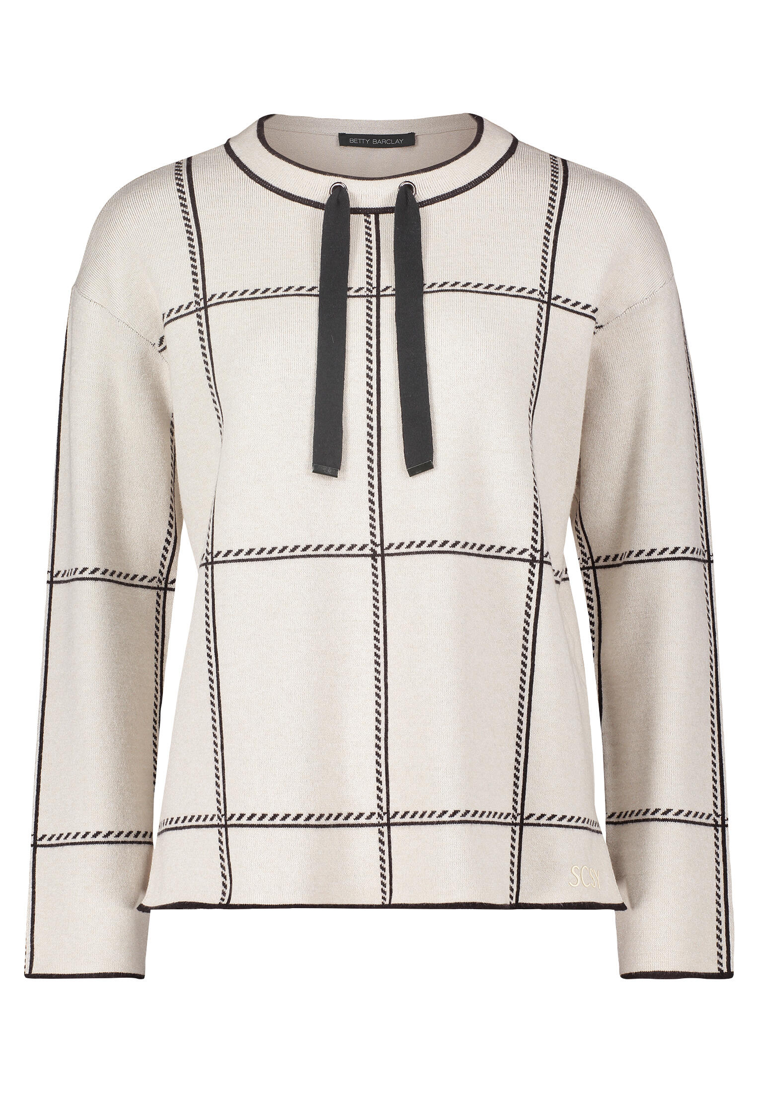 betty barclay - so cosy - - Strickpullover patch beige/grey - Gr. - 38 von betty barclay - so cosy -