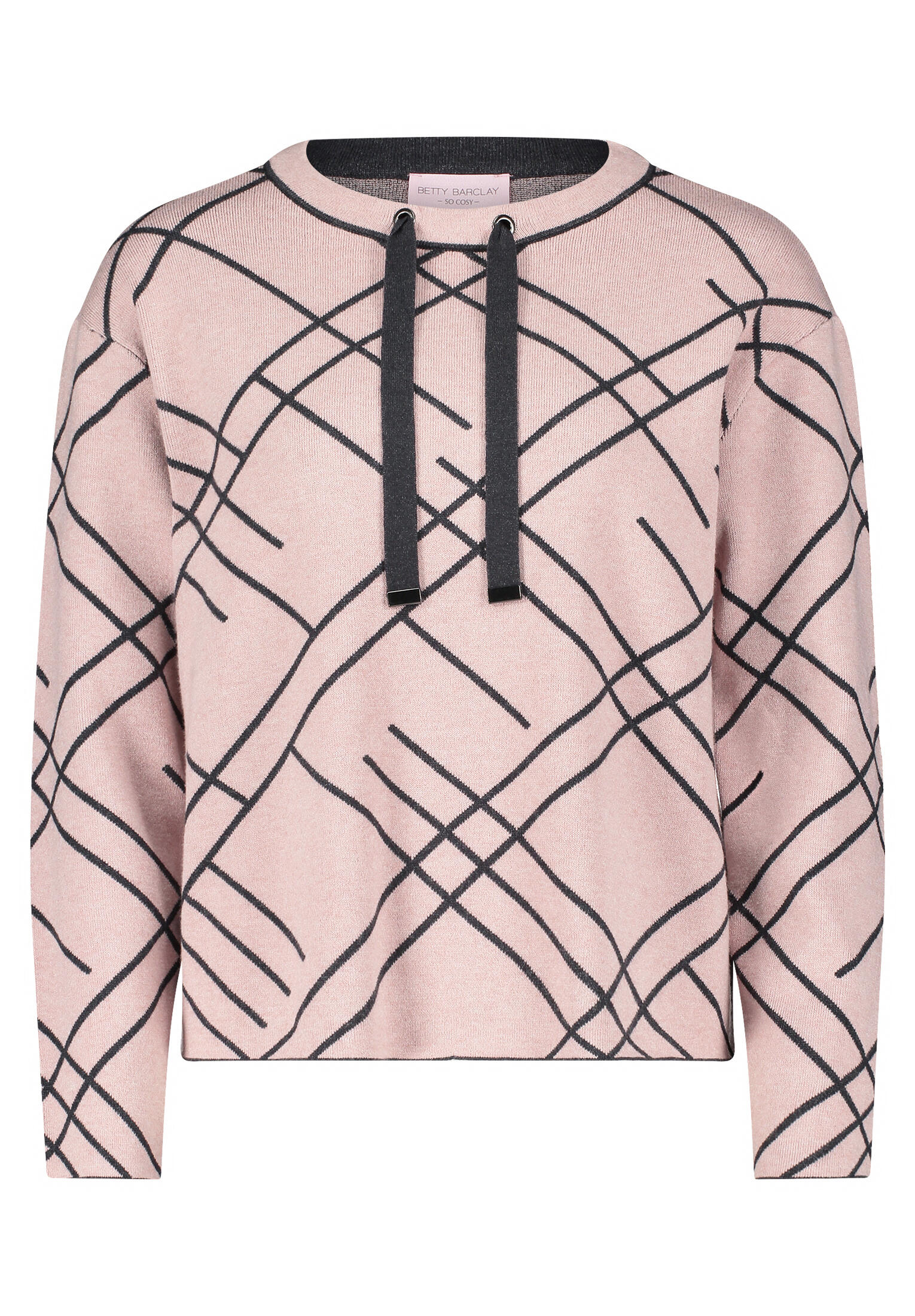 betty barclay - so cosy - - Strickpullover patch rosé/grey - Gr. - 36 von betty barclay - so cosy -