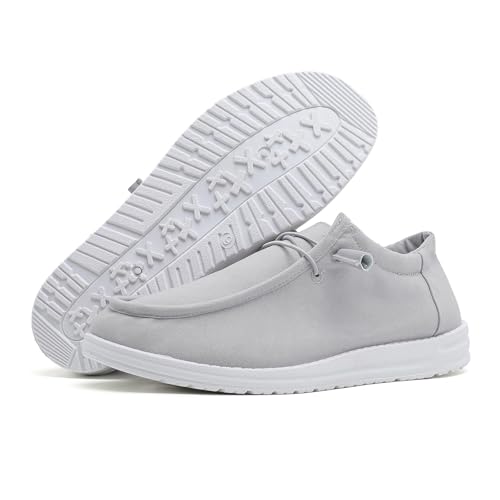 BETYSWEAR Lässige Herren-Slipper – leichte, atmungsaktive Segeltuch-Bootsschuhe für Herren, Grau25002, 43 EU BETYSWEAR Lässige Herren-Slipper – leichte, atmungsaktive Segeltuch-Bootsschuhe für Herren, Grau25002, 43 EU von betyswear