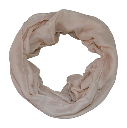 beybey® Basic Damen Loopschal aus Viskose & Baumwolle und in vielen Farben. Perfekte Geschenkidee! (creme beige) von beybey