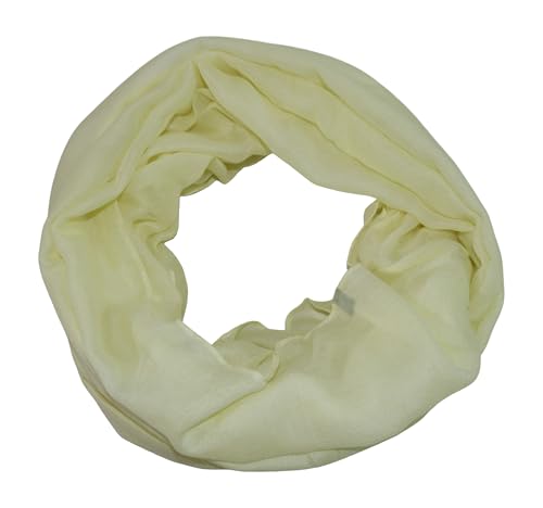 beybey® Basic Damen Loopschal aus Viskose & Baumwolle und in vielen Farben. Perfekte Geschenkidee! (gelb) von beybey