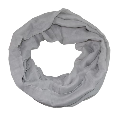 beybey® Basic Damen Loopschal aus Viskose & Baumwolle und in vielen Farben. Perfekte Geschenkidee! (grau) von beybey