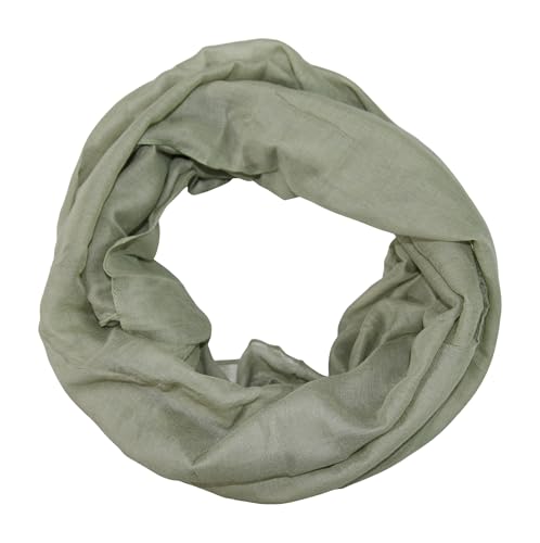 beybey® Basic Damen Loopschal aus Viskose & Baumwolle und in vielen Farben. Perfekte Geschenkidee! (olive) von beybey