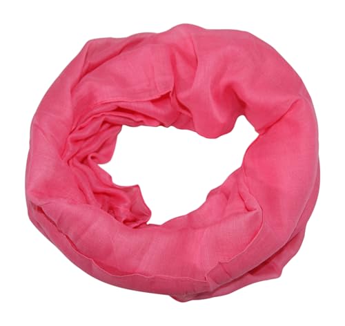beybey® Basic Damen Loopschal aus Viskose & Baumwolle und in vielen Farben. Perfekte Geschenkidee! (rosa) von beybey