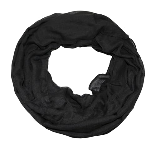 beybey® Basic Damen Loopschal aus Viskose & Baumwolle und in vielen Farben. Perfekte Geschenkidee! (schwarz) von beybey