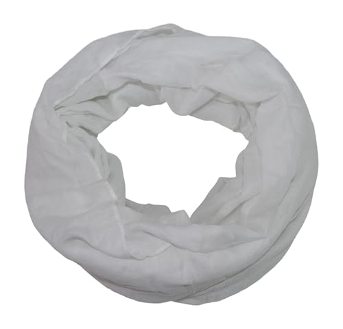 beybey® Basic Damen Loopschal aus Viskose & Baumwolle und in vielen Farben. Perfekte Geschenkidee! (weiß) von beybey