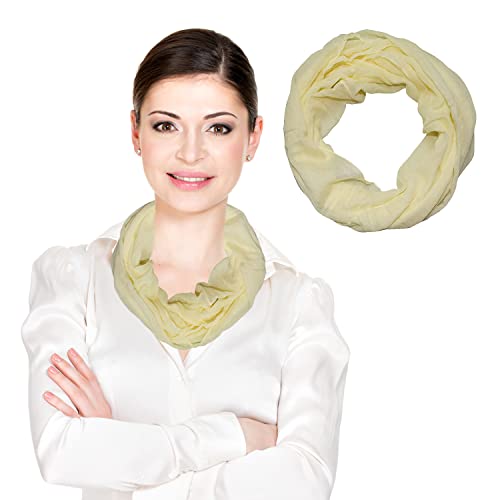 beybey® Modischer Schlauchschal Damen - Praktischer Loop Schal für vielseitige Styles - Loop Schal Damen (gelb) von beybey