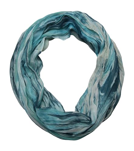 beybey® Trance Edition Damen Seide Loop Schal in herrlichen Farben - ein Seidenschal zum Verlieben (Intense mint) von beybey