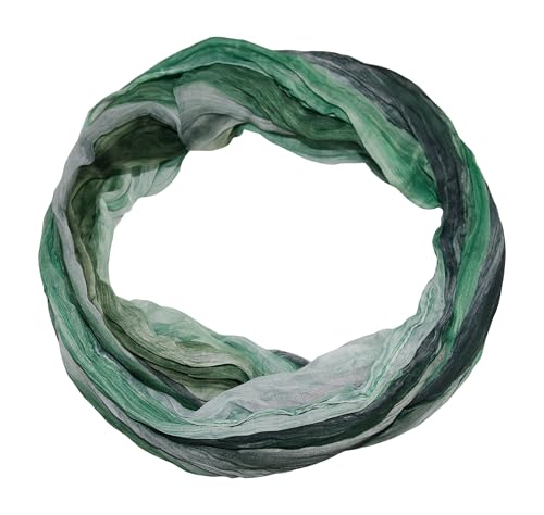 beybey® Trance Edition Damen Seide Loop Schal in herrlichen Farben - ein Seidenschal zum Verlieben (dx grün) von beybey