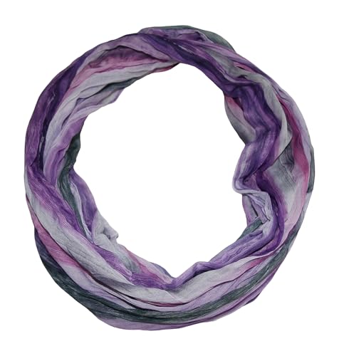 beybey® Trance Edition Damen Seide Loop Schal in herrlichen Farben - ein Seidenschal zum Verlieben (dx lila) von beybey