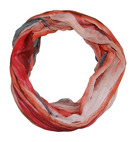 beybey® Trance Edition Damen Seide Loop Schal in herrlichen Farben - ein Seidenschal zum Verlieben (dx orange) von beybey