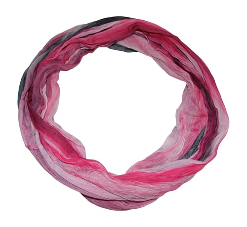 beybey® Trance Edition Damen Seide Loop Schal in herrlichen Farben - ein Seidenschal zum Verlieben (dx pink) von beybey