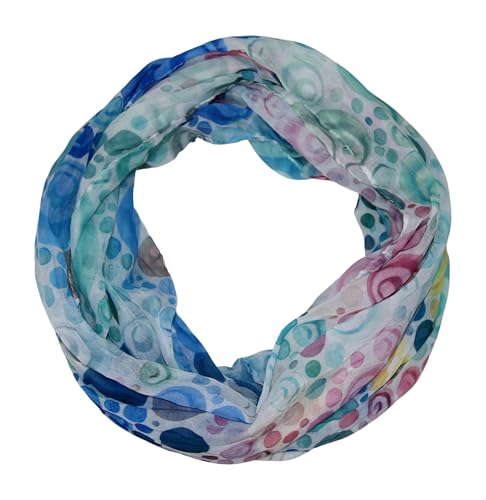 beybey® Trance Edition Damen Seide Loop Schal in herrlichen Farben - ein Seidenschal zum Verlieben (hellblau) von beybey