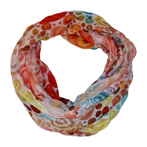 beybey® Trance Edition Damen Seide Loop Schal in herrlichen Farben - ein Seidenschal zum Verlieben (orange) von beybey
