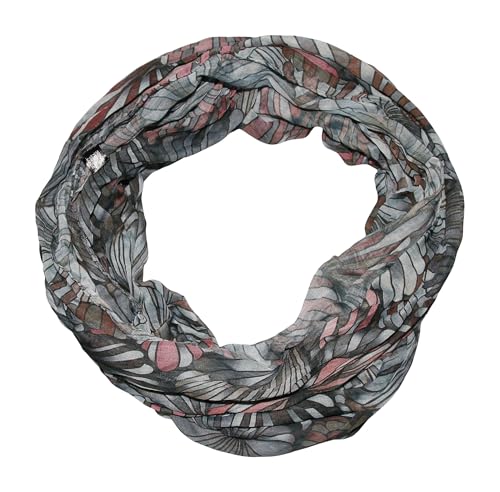 beybey® feiner Batik Damen Seide Loop Schal in unwiderstehlichen Farben - hochwertiger Seidenschal - Schweizer Alpen (sws grau) von beybey