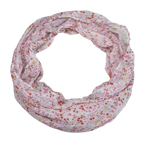 beybey® feiner Damen Loop Schal aus Seide und Viskose mit Blümchen Muster - Frühlingserwachen und die Brise des Lebens. (bunt) von beybey