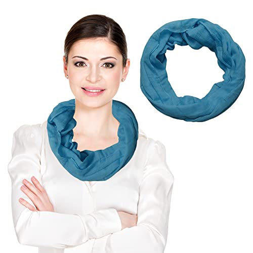 beybey® Modischer Schlauchschal Damen - Praktischer Loop Schal für vielseitige Styles - Loop Schal Damen (hellblau) von beybey