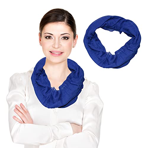 beybey® Modischer Schlauchschal Damen - Praktischer Loop Schal für vielseitige Styles - Loop Schal Damen (königsblau) von beybey