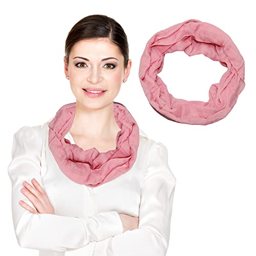 beybey® Modischer Schlauchschal Damen - Praktischer Loop Schal für vielseitige Styles - Loop Schal Damen (rosa) von beybey