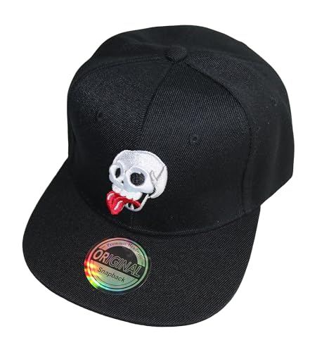 beybey Snapback Cap mit Skull Totenkopf Muster Cooles Design für einen tolles Aussehen (TNG schwarz rot) von beybey