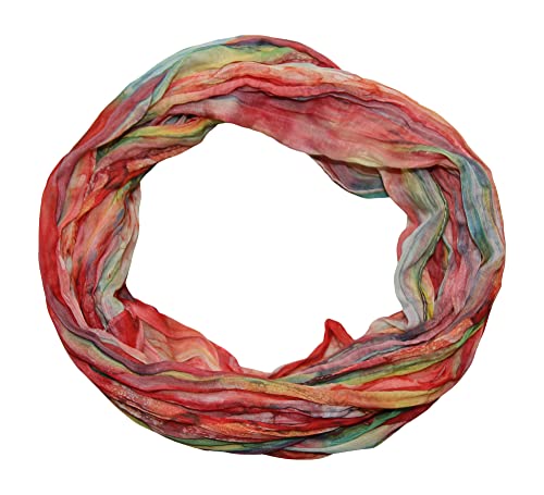 feiner Damen Seidenschal liegt herrlich sanft auf der Haut und kratzt nicht (rot) von beybey