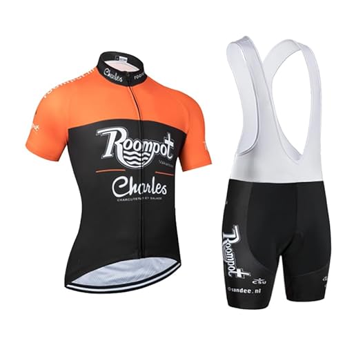 beyleaycau Herren Kurzarm Fahrradtrikot Sets Sommer Schnelltrocken Atmungsaktive Fahrradshirt und Trägershorts Maßgeschneiderte Pro-Team Fahrradausrüstung von beyleaycau