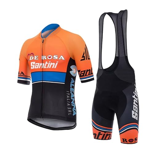 beyleaycau Herren Kurzarm Fahrradtrikot Sets Sommer Schnelltrocken Atmungsaktive Fahrradshirt und Trägershorts Maßgeschneiderte Pro-Team Fahrradausrüstung von beyleaycau
