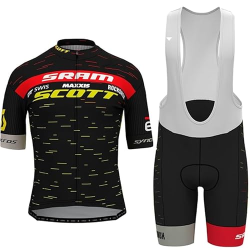 beyleaycau Herren Kurzarm Fahrradtrikot Sets Sommer Schnelltrocken Atmungsaktive Fahrradshirt und Trägershorts Maßgeschneiderte Pro-Team Fahrradausrüstung von beyleaycau