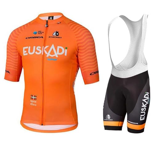 beyleaycau Herren Radsporttrikot-Set Kurzarm 2-teiliger Anzug mit Gel gepolsterter Trägershorts für Sommer Outdoor-Radfahren von beyleaycau