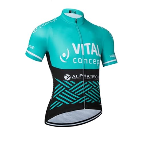 beyleaycau Radtrikot Herren Kurzarm Summer ，Voller Reißverschluss schnell trocknend Fahrradtrikot für Sommer Outdoor-Radfahren von beyleaycau