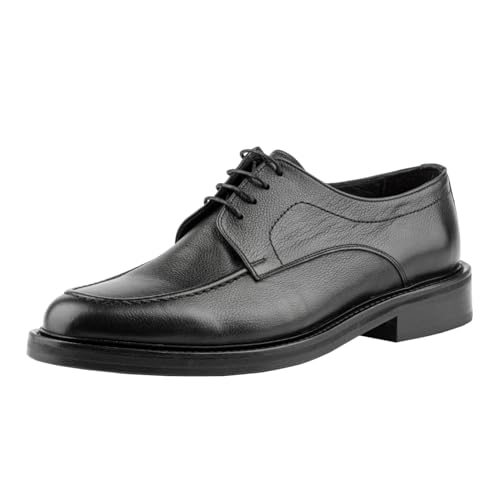 beyoğlu Schuhe Vollnarbenleder mit Ledersohle Herren Schuhe, Anzugschuhe Herren, Business Schuhe Herren, Stylish and Classic, Geschenk für Männer | Schwarz - 39 - Derby 3 von beyoğlu