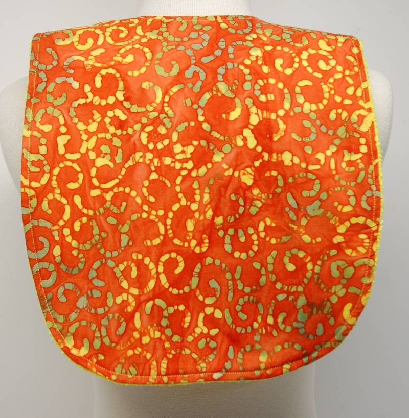 Jugend/Junior-Lätzchen, Besondere Bedürfnisse, Zhirnlähmung, Retts-Syndrom, Epilepsie, Krampfanfälle, 14-Zoll-Halsöffnung Orange Und Gelbes Design von beyondquilts