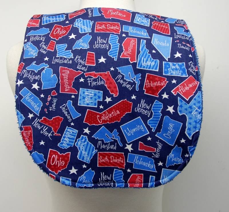 Jugend/Junior-Lätzchen - Unisex Besondere Bedürfnisse, Zhirnlähmung, Epilepsie, Krampfanfälle, Sabbern, 14-Zoll Halsöffnung Blaue Und Rote von beyondquilts