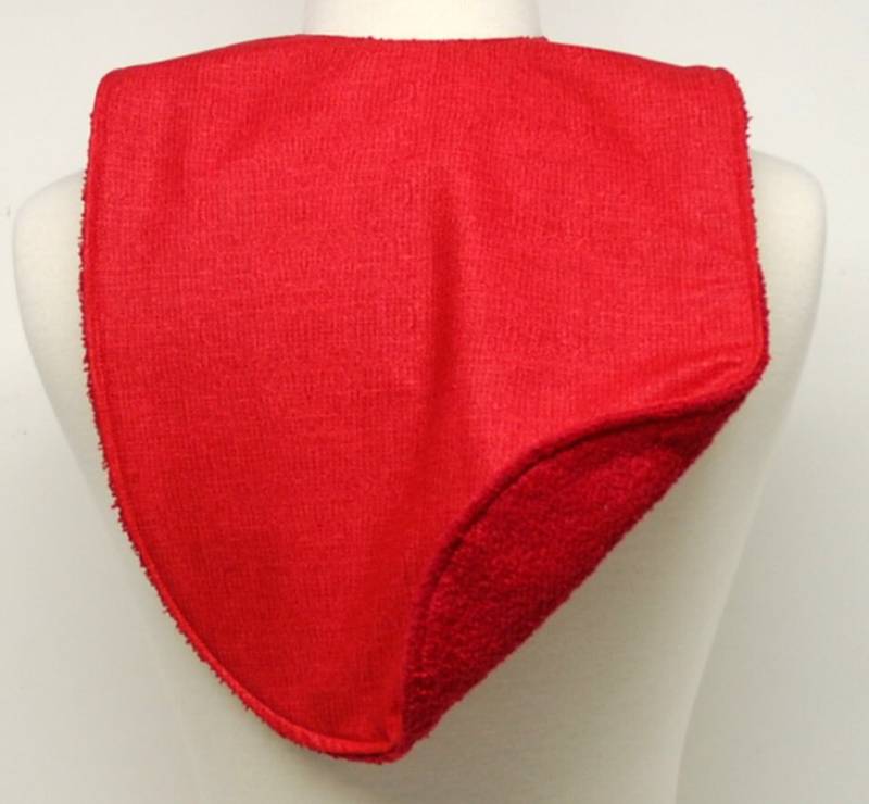 Jugend/Junior Unisex Lätzchen, Besondere Bedürfnisse, Zhirnlähmung, Sabbern, Epilepsie, Krampfanfall, 14-Zoll Halsöffnung Red Burlap Design von beyondquilts