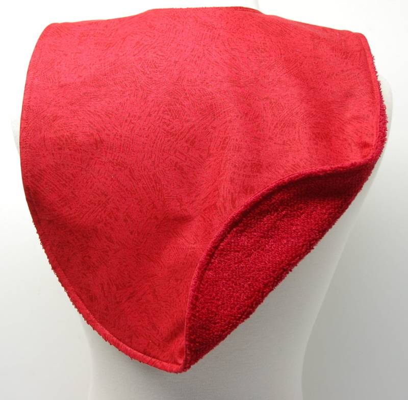 Jugend/Junior-Unisex-Lätzchen, Besondere Bedürfnisse, Zhirnlähmung, Sabbern, Epilepsie, Krampfanfall, 14-Zoll-Halsöffnung Rotes Pinselstrich-Design von beyondquilts