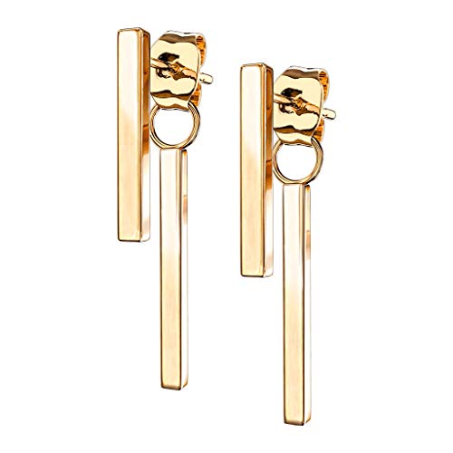 beyoutifulthings 1 Paar Damen Ohr-stecker Balken Anhänger Ohr-ringe Ohring Chirurgenstahl Silber Gold Roségold von beyoutifulthings