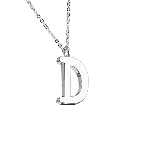 beyoutifulthings Halskette Anhänger BUCHSTABE D INITIALEN Kette Damen-Halskette Schmuck Collier Edelstahl Silber von beyoutifulthings