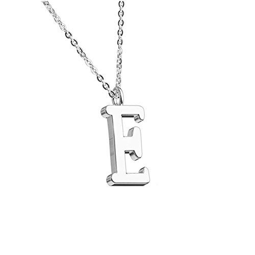 beyoutifulthings Halskette Anhänger BUCHSTABE E INITIALEN Kette Damen-Halskette Schmuck Collier Edelstahl Silber von beyoutifulthings