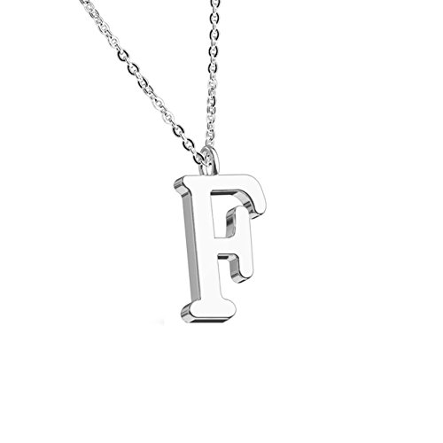 beyoutifulthings Halskette Anhänger BUCHSTABE F INITIALEN Kette Damen-Halskette Schmuck Collier Edelstahl Silber von beyoutifulthings