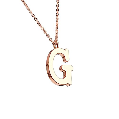 beyoutifulthings Halskette Anhänger BUCHSTABE G INITIALEN Kette Damen-Halskette Schmuck Collier Edelstahl Roségold beyoutifulthings Halskette Anhänger BUCHSTABE G INITIALEN Kette Damen-Halskette Schmuck Collier Edelstahl Roségold von beyoutifulthings