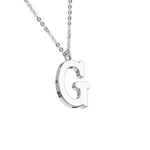 beyoutifulthings Halskette Anhänger BUCHSTABE G INITIALEN Kette Damen-Halskette Schmuck Collier Edelstahl Silber von beyoutifulthings