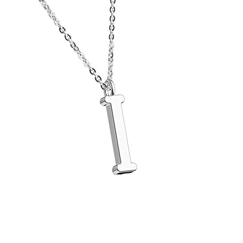 beyoutifulthings Halskette Anhänger BUCHSTABE I INITIALEN Kette Damen-Halskette Schmuck Collier Edelstahl Silber von beyoutifulthings