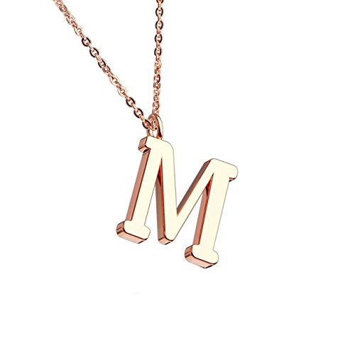 beyoutifulthings Halskette Anhänger BUCHSTABE M INITIALEN Kette Damen-Halskette Schmuck Collier Edelstahl Roségold beyoutifulthings Halskette Anhänger BUCHSTABE M INITIALEN Kette Damen-Halskette Schmuck Collier Edelstahl Roségold von beyoutifulthings